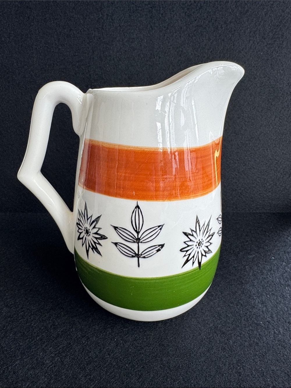 VTG Royal Sealy 1950 MCM Hand Painted Pitcher and 6 Cups Japan - Picture 3 of 14
